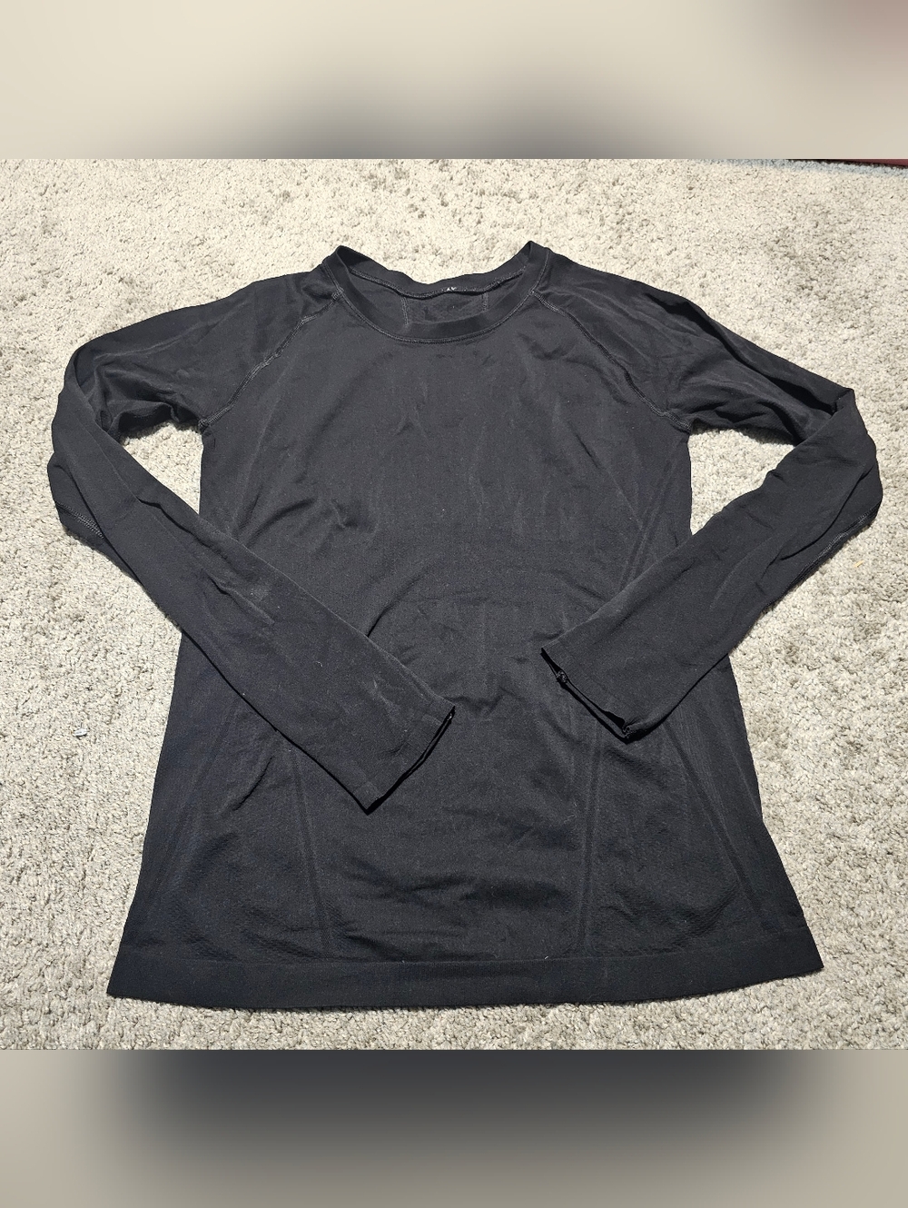 Athleta Womens Black Seamless Long Sleeve Top